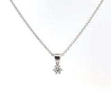 14kt. Hvidguld vedhæng-  m. 0,13ct tw/si brillant - 20-22147