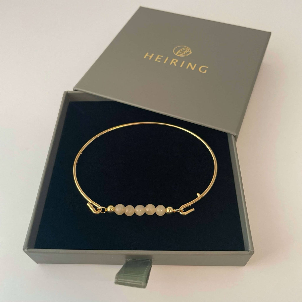 Heiring Multi armring med Gul jade top