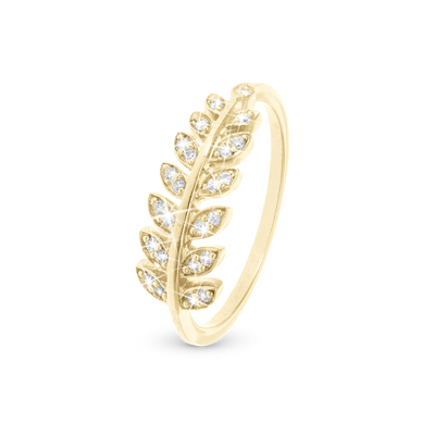 Christina Forest Leaves ring i forgyldt sølv – model 800-1.18.B
