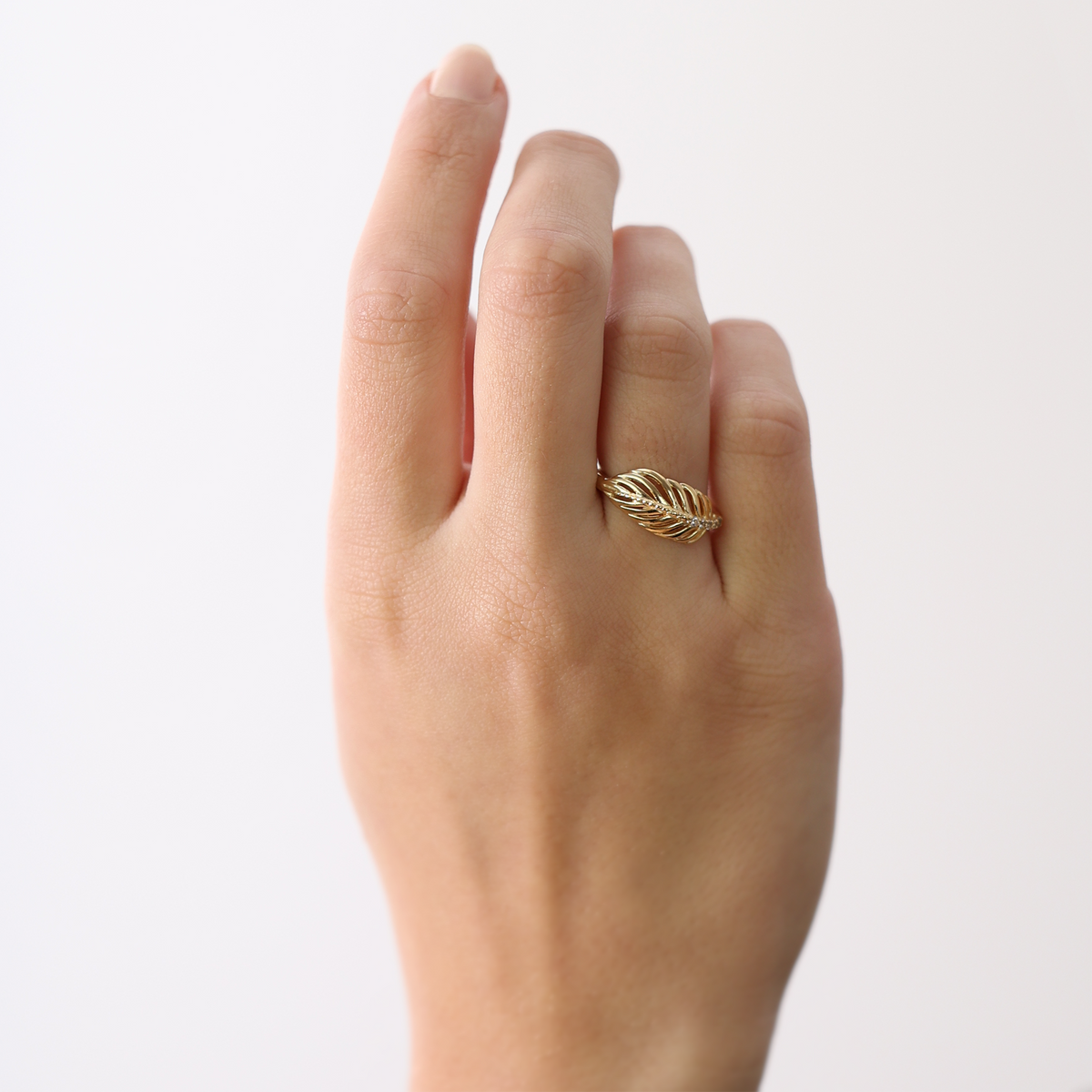 Christina Feather ring i forgyldt sølv – model 800-2.15.B – billede 3