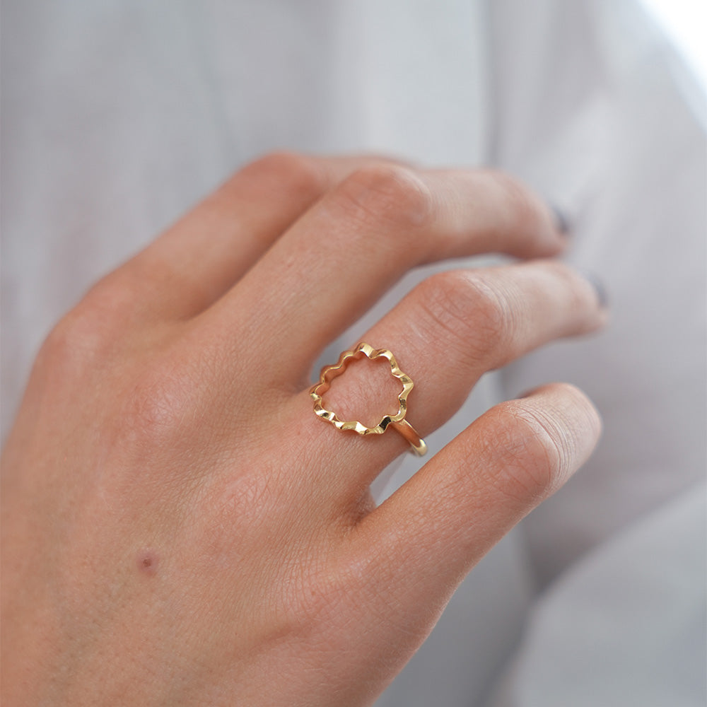 Christina Ocean Waves ring i forgyldt sølv – model 800-2.26.B – billede 3