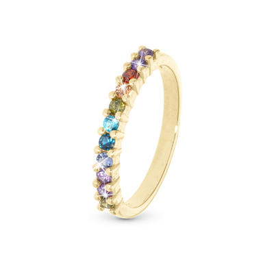 Christina Rainbow ring i forgyldt sølv – model SC-800-2.28.B