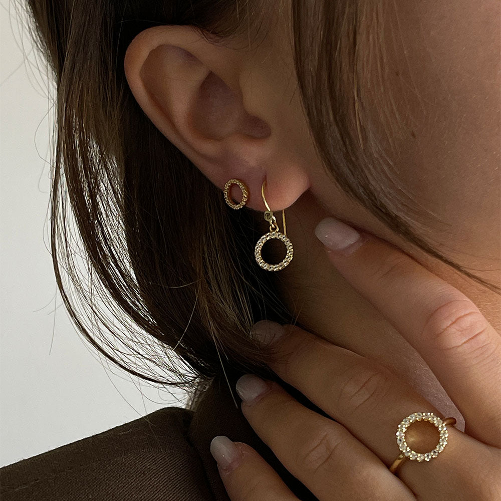Christina Sparkly Circle ring i forgyldt sølv – model 800-3.20.B – billede 4