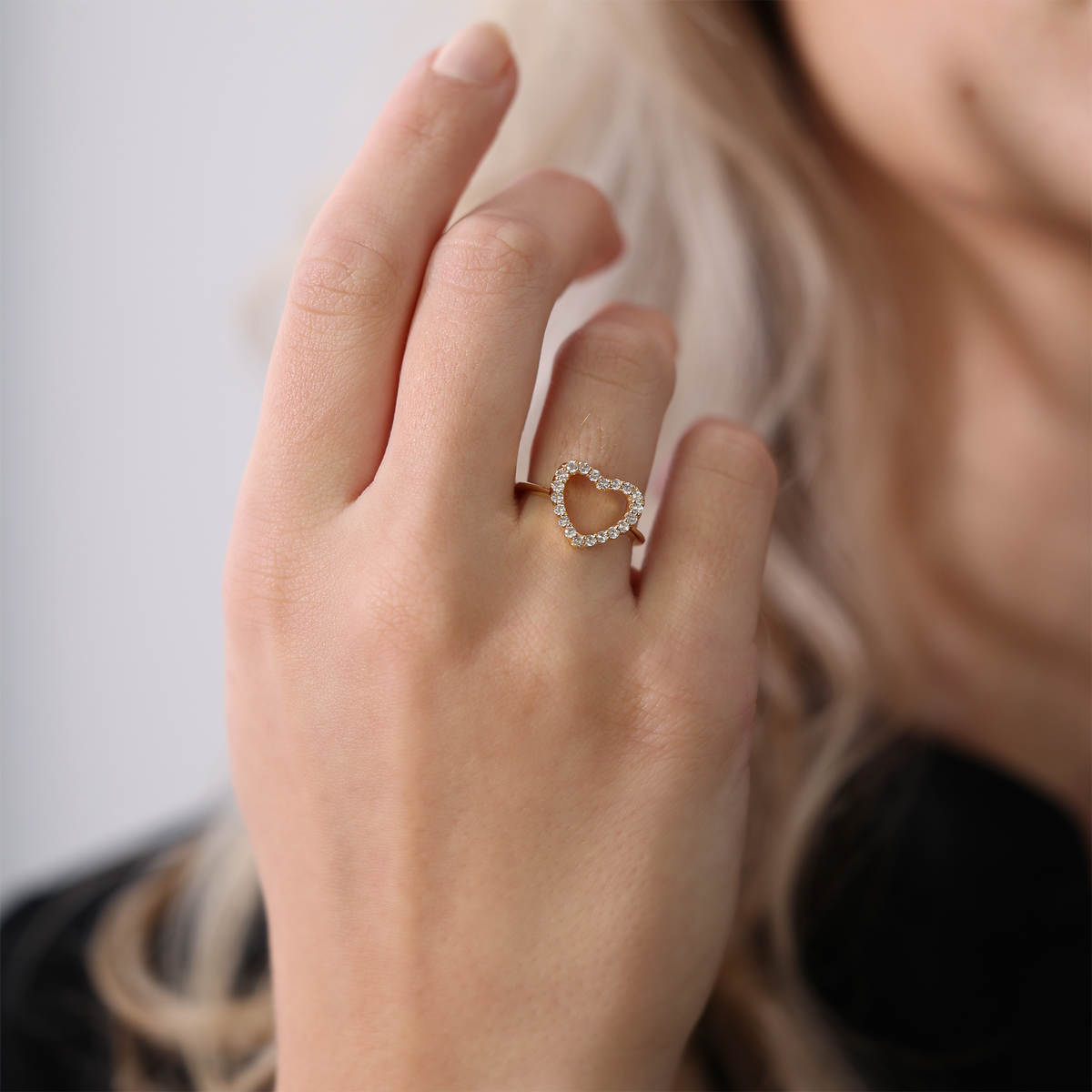 Christina Sparkly Heart ring i forgyldt sølv – model 800-3.21.B – billede 4