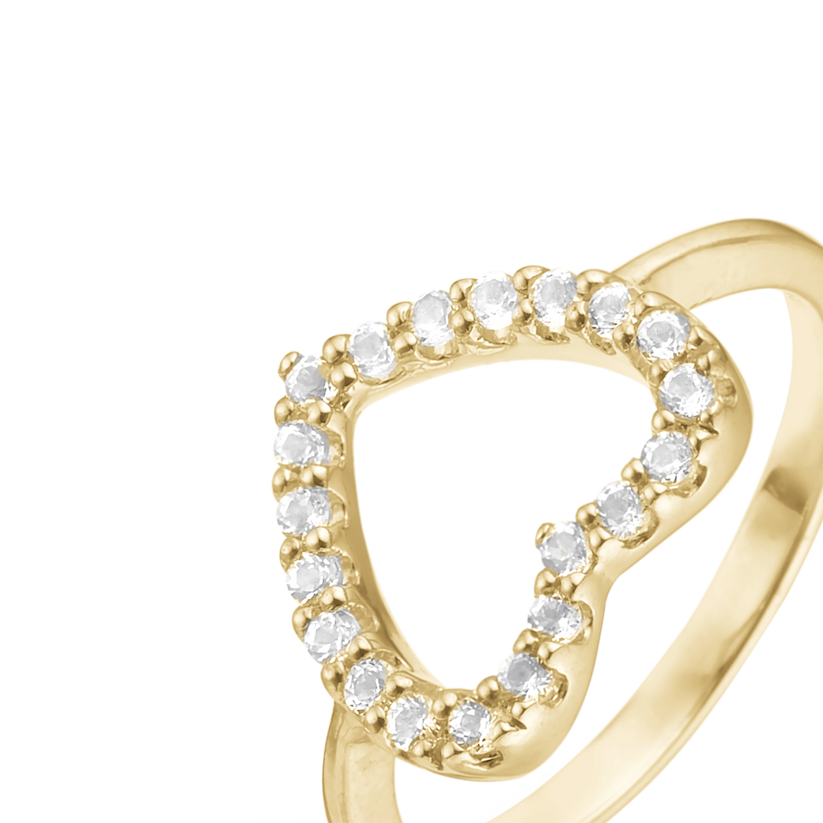 Christina Sparkly Heart ring i forgyldt sølv – model 800-3.21.B – billede 7