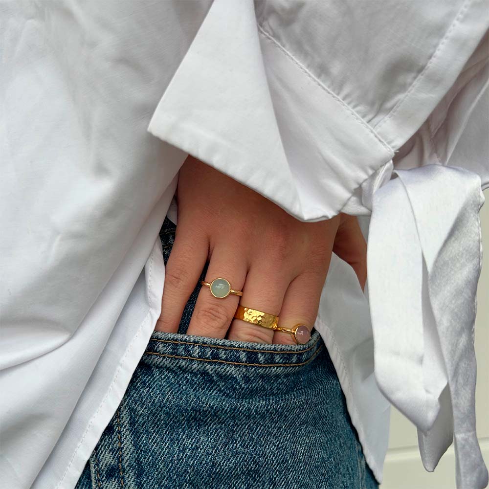 Christina Pink Chalcedony ring i forgyldt sølv – model 800-3.25.B – billede 11