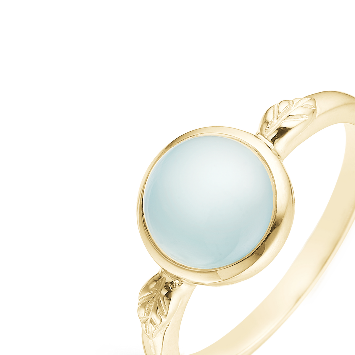 Christina Blue Chalcedony ring i forgyldt sølv – model 800-3.26.B – billede 11