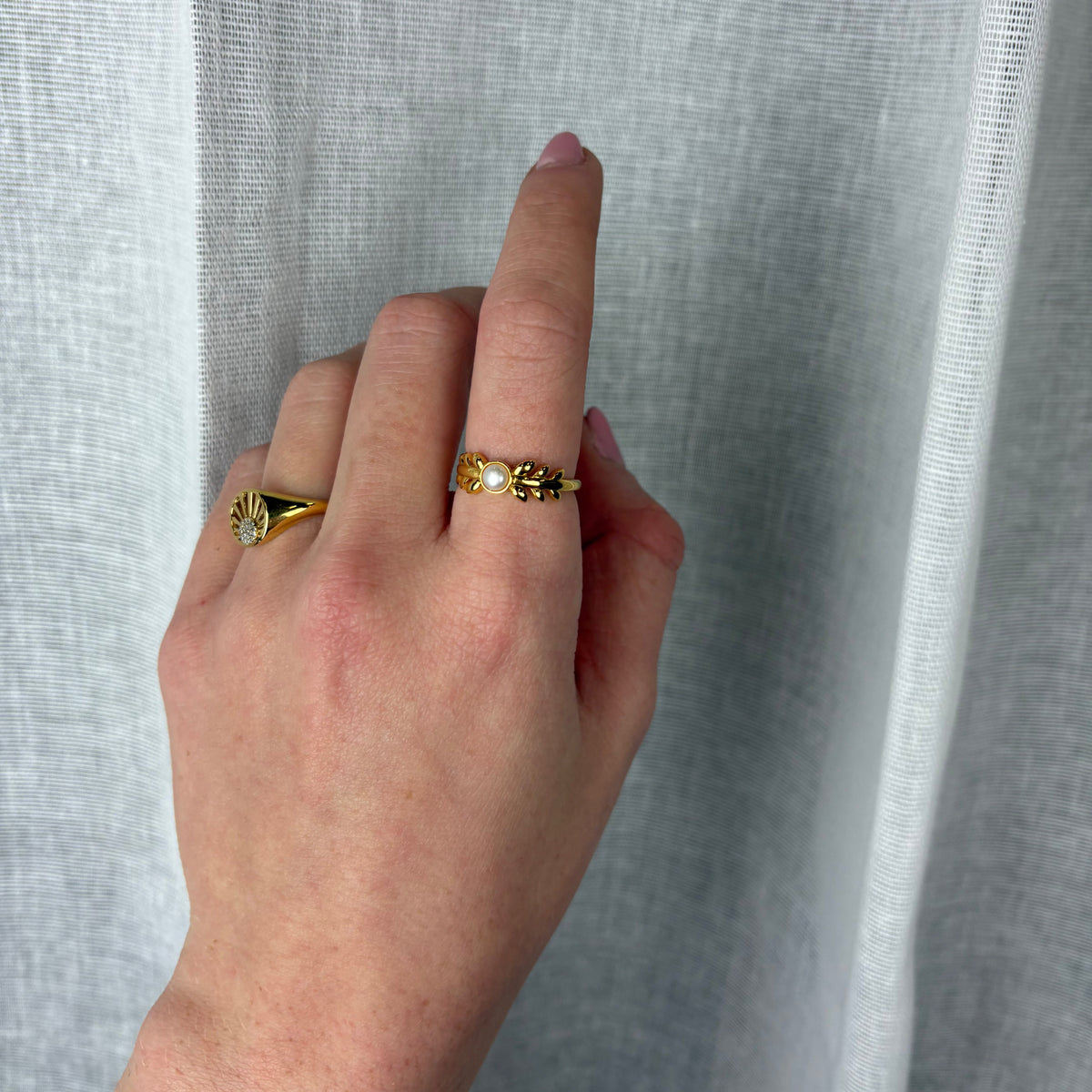 Christina Pearl & Nature ring i forgyldt sølv – model 800-3.28.B – billede 8