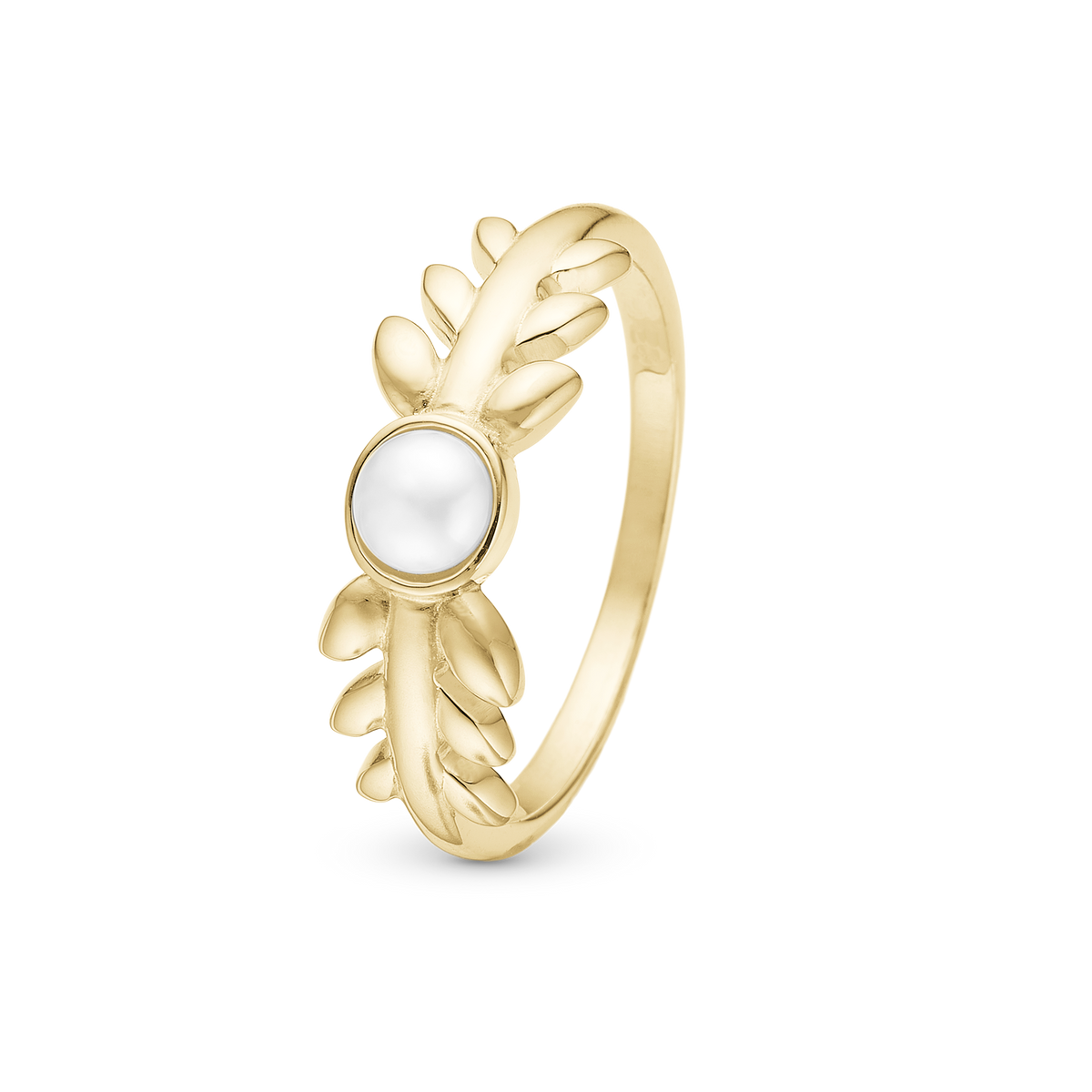 Christina Pearl & Nature ring i forgyldt sølv – model 800-3.28.B