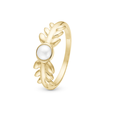 Christina Pearl & Nature ring i forgyldt sølv – model 800-3.28.B