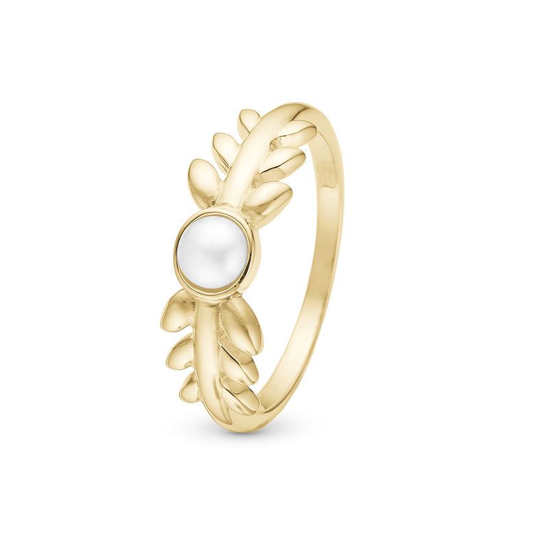 Christina Jewelry - Pearl & Nature, ring forgyldt sølv med ferskvandsperle - Model: 800-3.28.B