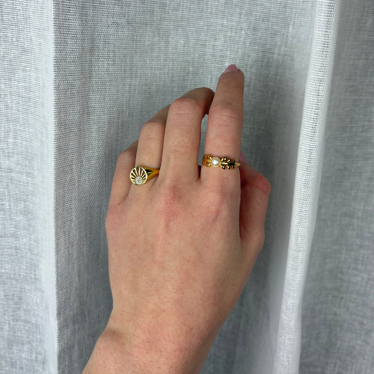 Christina Pearl & Nature ring i forgyldt sølv – model 800-3.28.B – billede 2