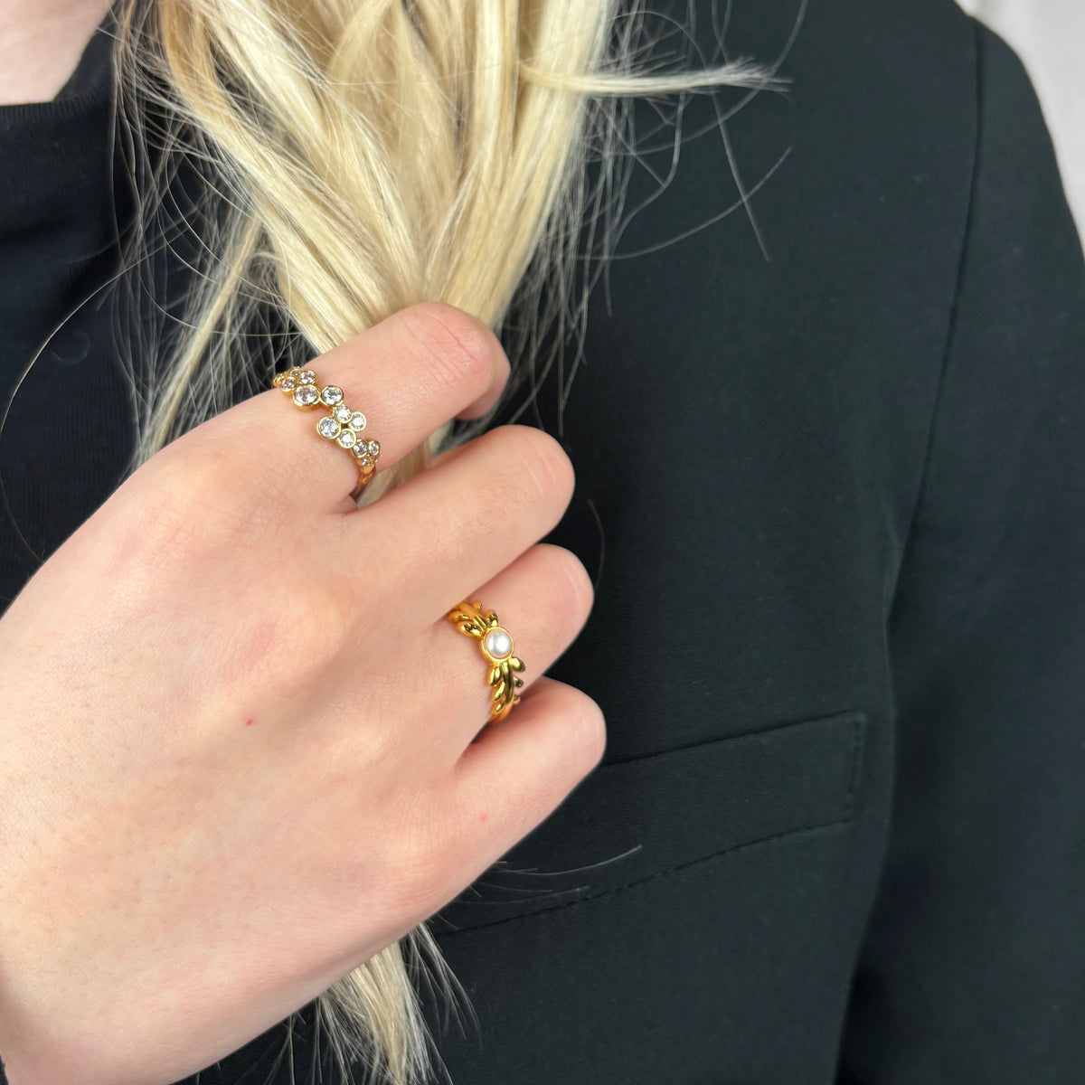 Christina Pearl & Nature ring i forgyldt sølv – model 800-3.28.B – billede 3