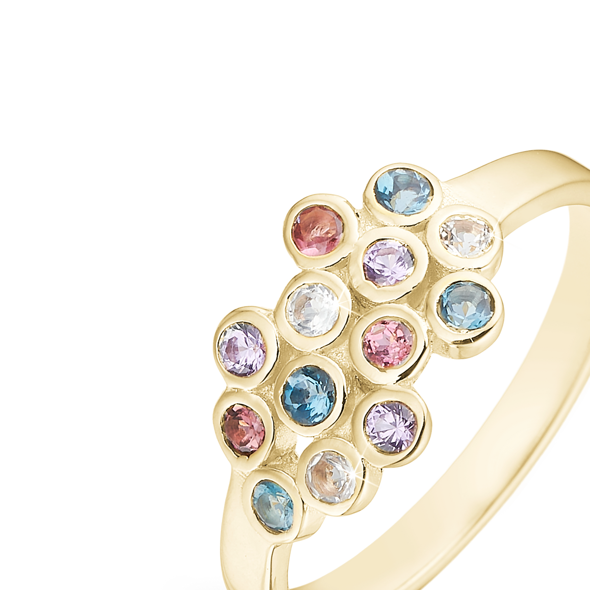 Christina Colourful Champagne ring i forgyldt sølv – model 800-4.10.B – billede 7