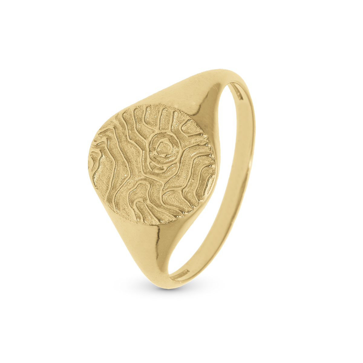 Christina Fingerprint ring i forgyldt sølv – model 800-4.14.B
