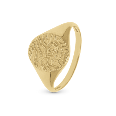 Christina Fingerprint ring i forgyldt sølv – model 800-4.14.B