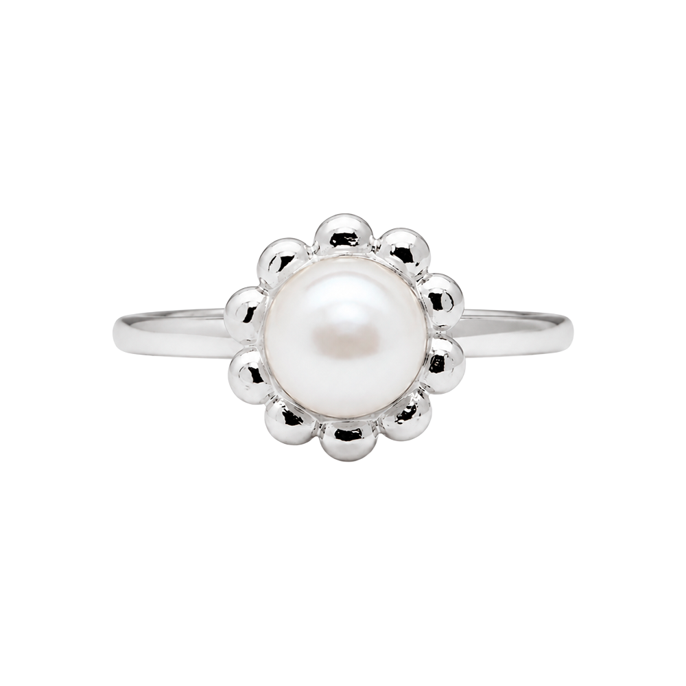 Christina Jewelry - Flower Pearl ring, sølv - Model: 800-4.16.A