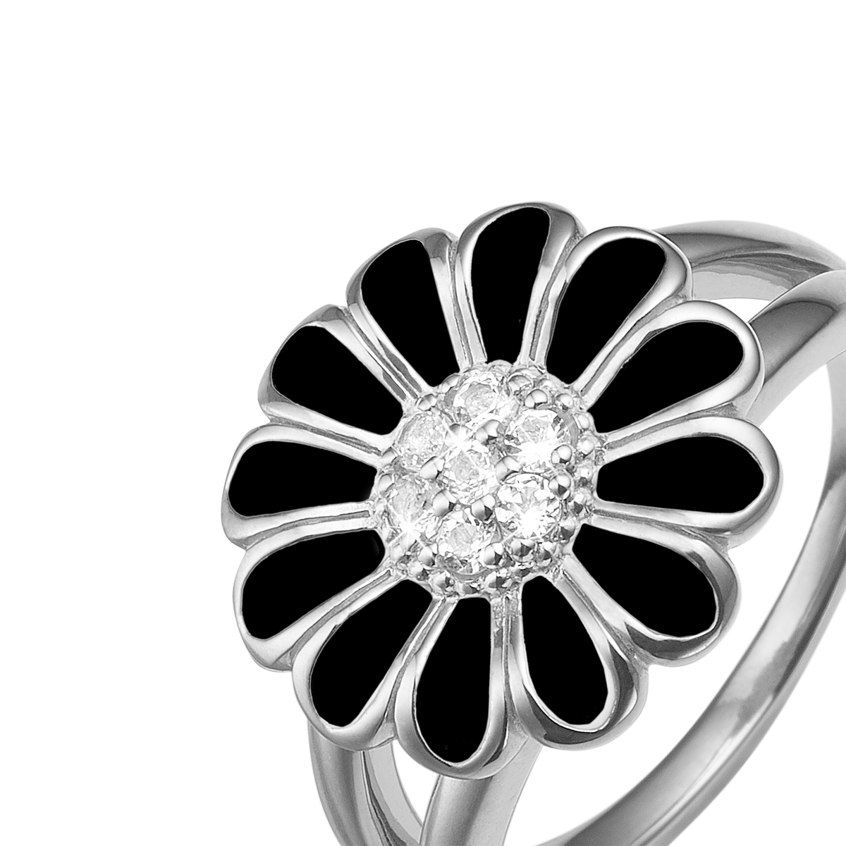 Christina Topaz Big Black Marguerit ring i sølv – model 800-4.5.A – billede 5
