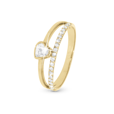 Christina Sparkling Love ring i forgyldt sølv – model 800-5.8.B