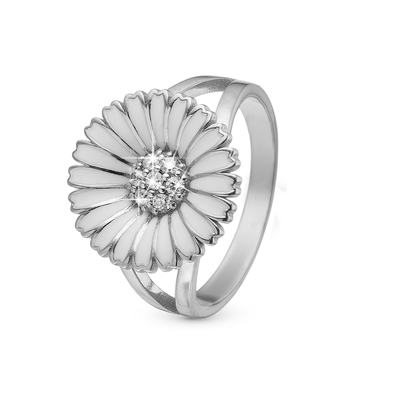 Christina Jewelry - Marguerite CZ, ring sølv med zirkoner, Ø15mm - Model: 800-6.2.A