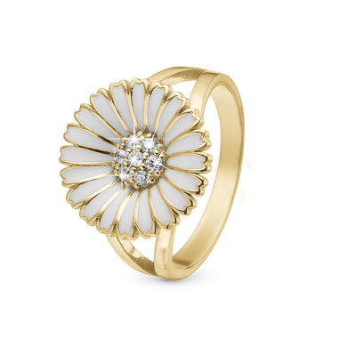 Christina Marguerit Ø15mm ring i forgyldt sølv – model 800-6.2.B