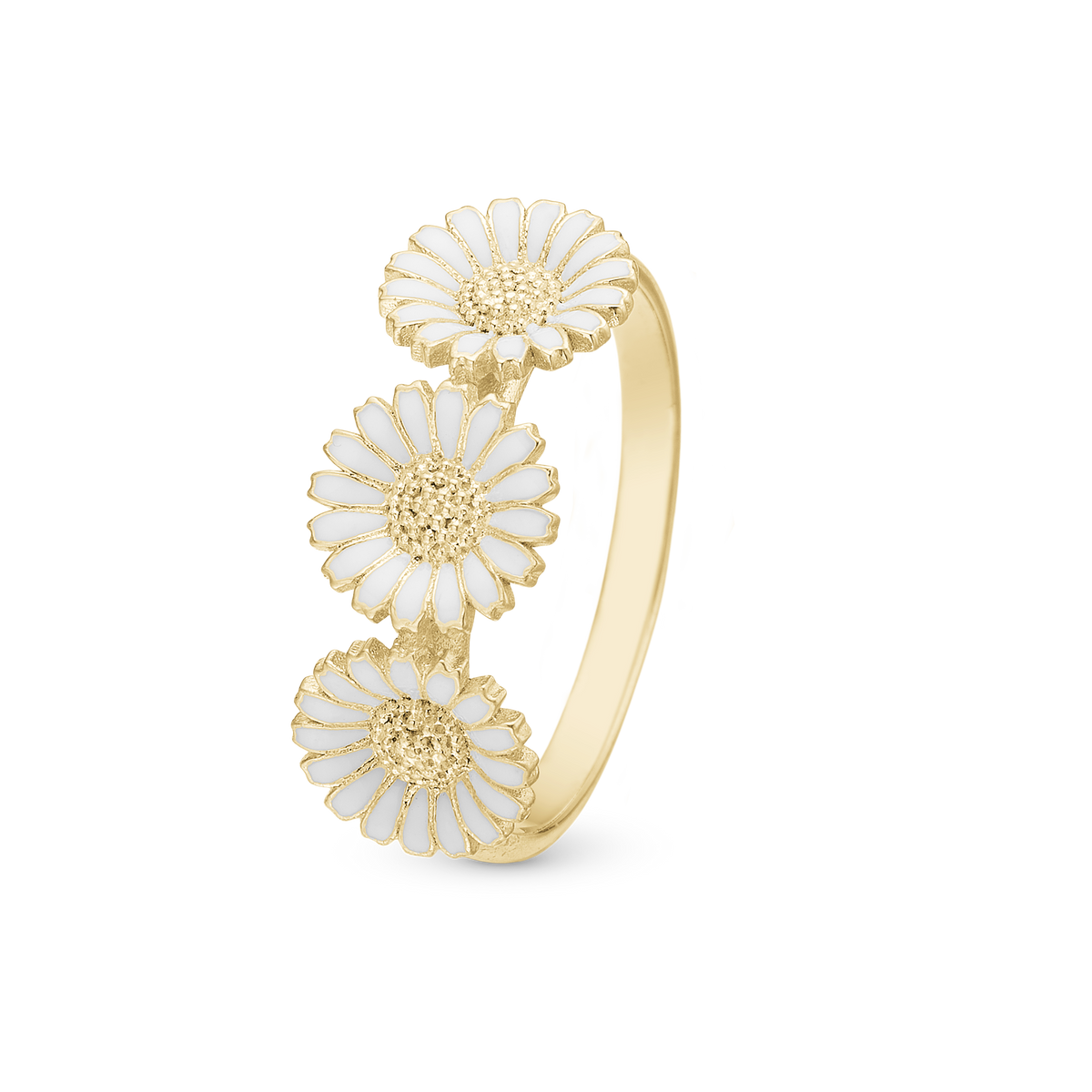 Christina Triple Marguerit ring i forgyldt sølv – model 800-7.2.B