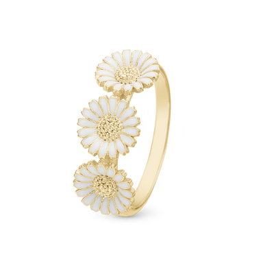 Christina Triple Marguerit ring i forgyldt sølv – model 800-7.2.B
