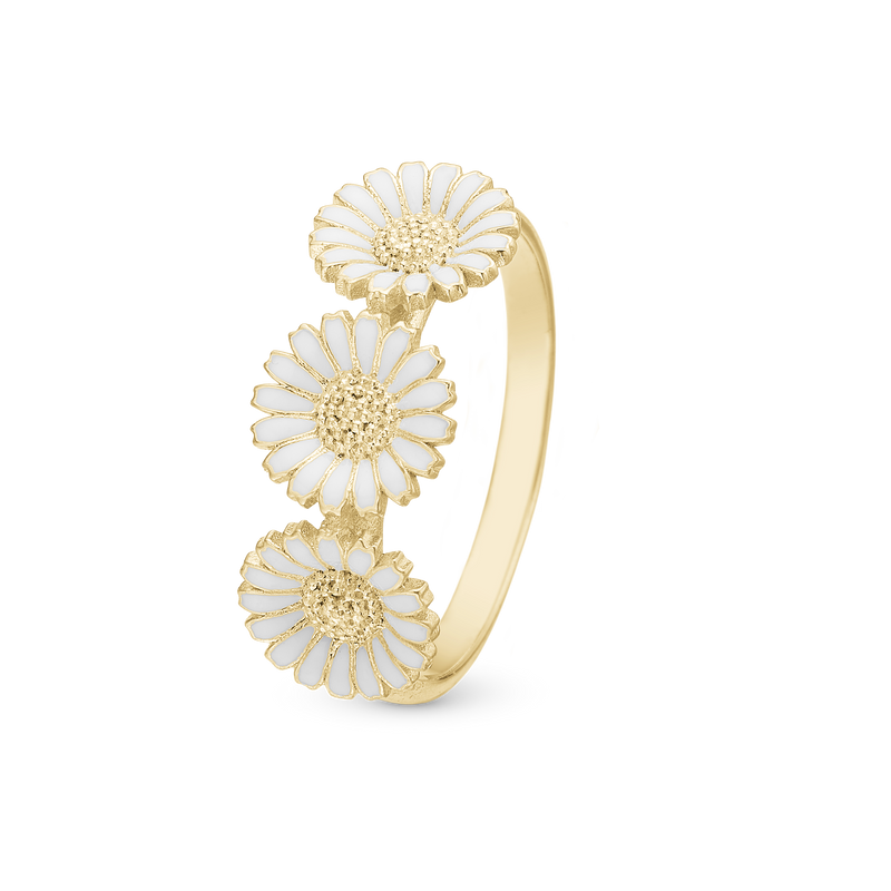 Christina Jewelry - Triple Marguerite, ring forgyldt sølv - Model: 800-7.2.B