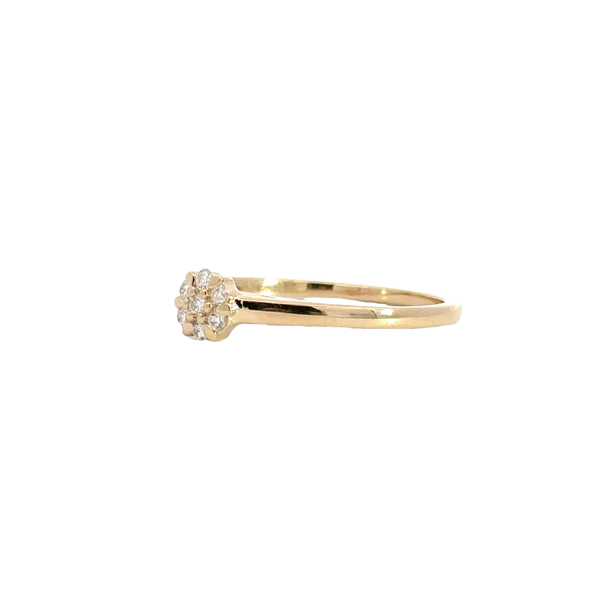 14 kt. Guld diamant ring med ialt.: 0,10ct w/si - 40-22618