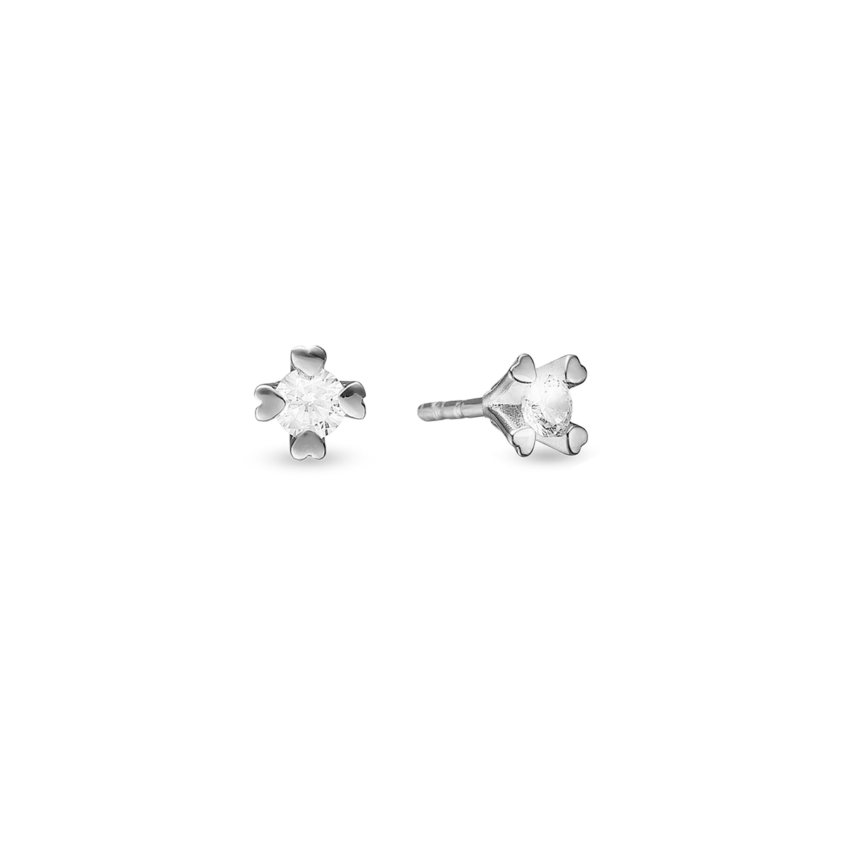 Mary ørestikker 8 kt hvidguld med 2x0,20 ct labgrown diamant W/VS - Model: 88947720