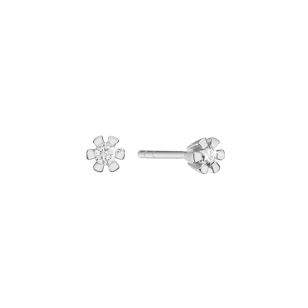 Aagaard - ETERNITY 8KT HVIDGULD ØRESTIK 2X0,05CT WSI 6/GRAB