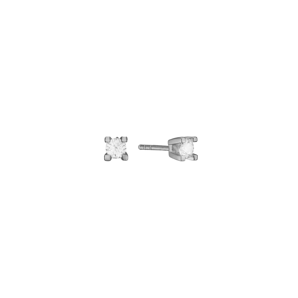 Aagaard - ETERNITY 8KT HVIDGULD ØRESTIK 2X0,05CT WSI 4/GRAB