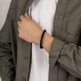 Son of noa - SON bracelet black calf leather 21cm - Model: 80970259121-BLACK21