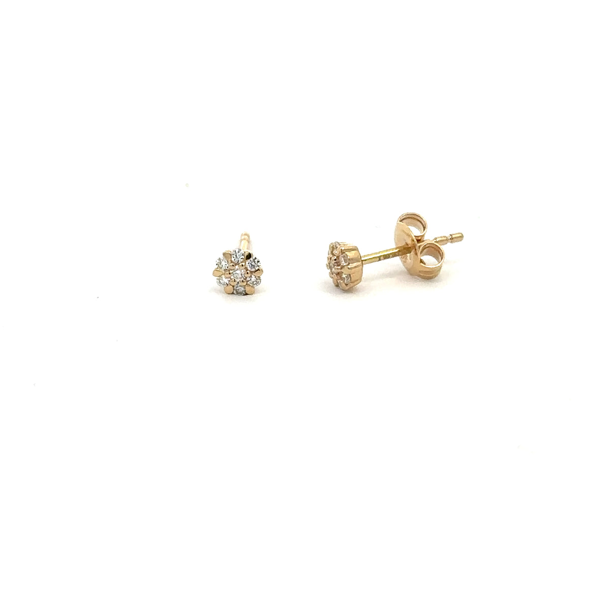 14 kt. diamant ørestikker m. 0,12ct w/si - Model: 10-22152