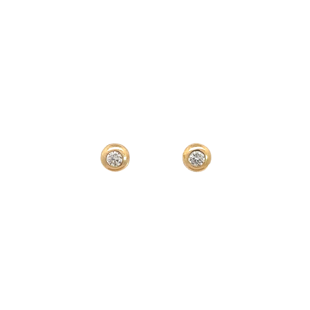 14 kt. Guld ørestik med diamant 0,15 w/si - Model: 10-22159