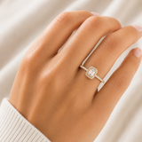 14 kt. guld diamantring med diamant, 0,40ct tw/si, Centerdiamant 0,23ct tw/vs- Model: 40-22644