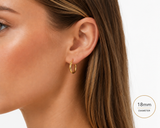 14 kt. guld klap creol, 18 mm - Model: 10-22172