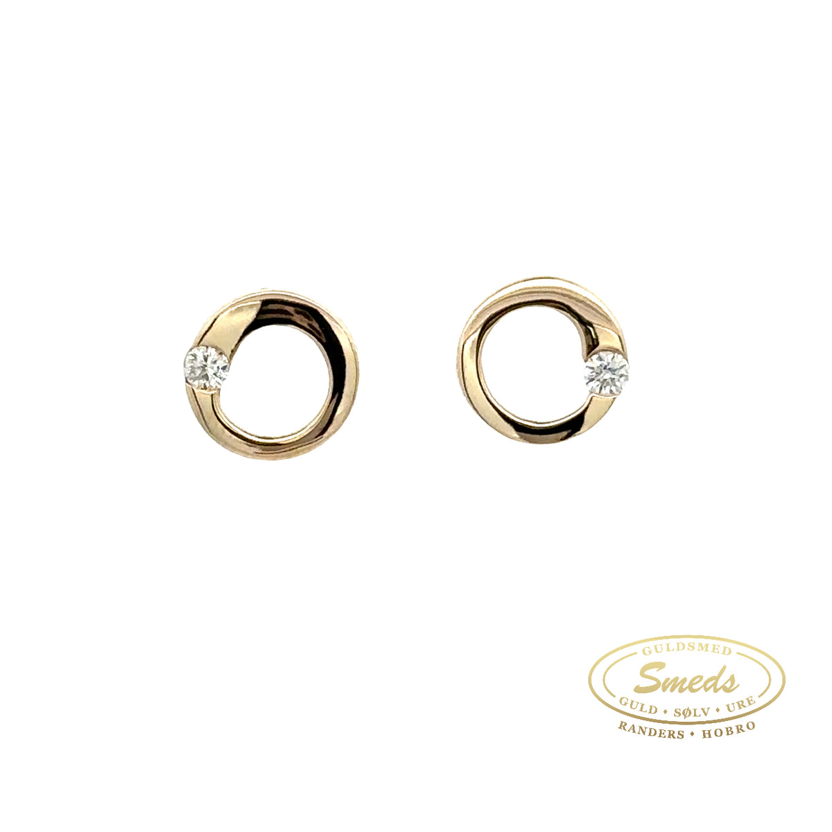 14 kt. diamant ørestik m. 0,09ct w/si - Modelnr.: 10-22141