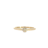 14 kt. Guld diamant ring med ialt.: 0,06ct w/si - 40-22617