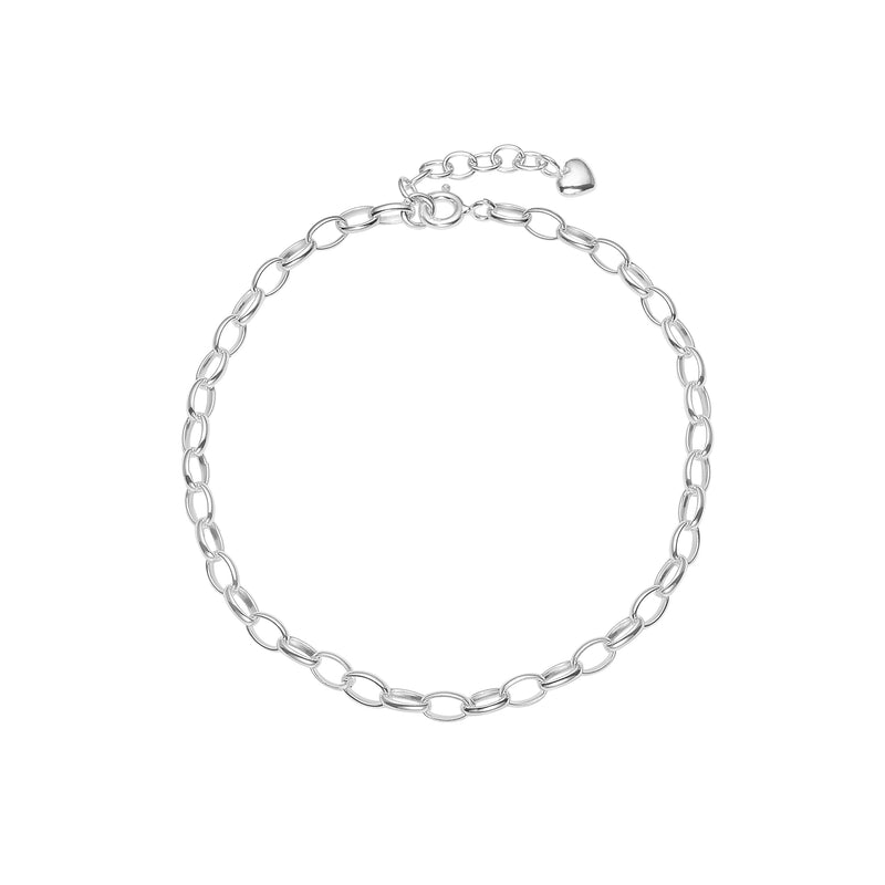 Lund Copenhagen - Rhodineret sølv armbånd med et lille love hjerte - Model: 9011340