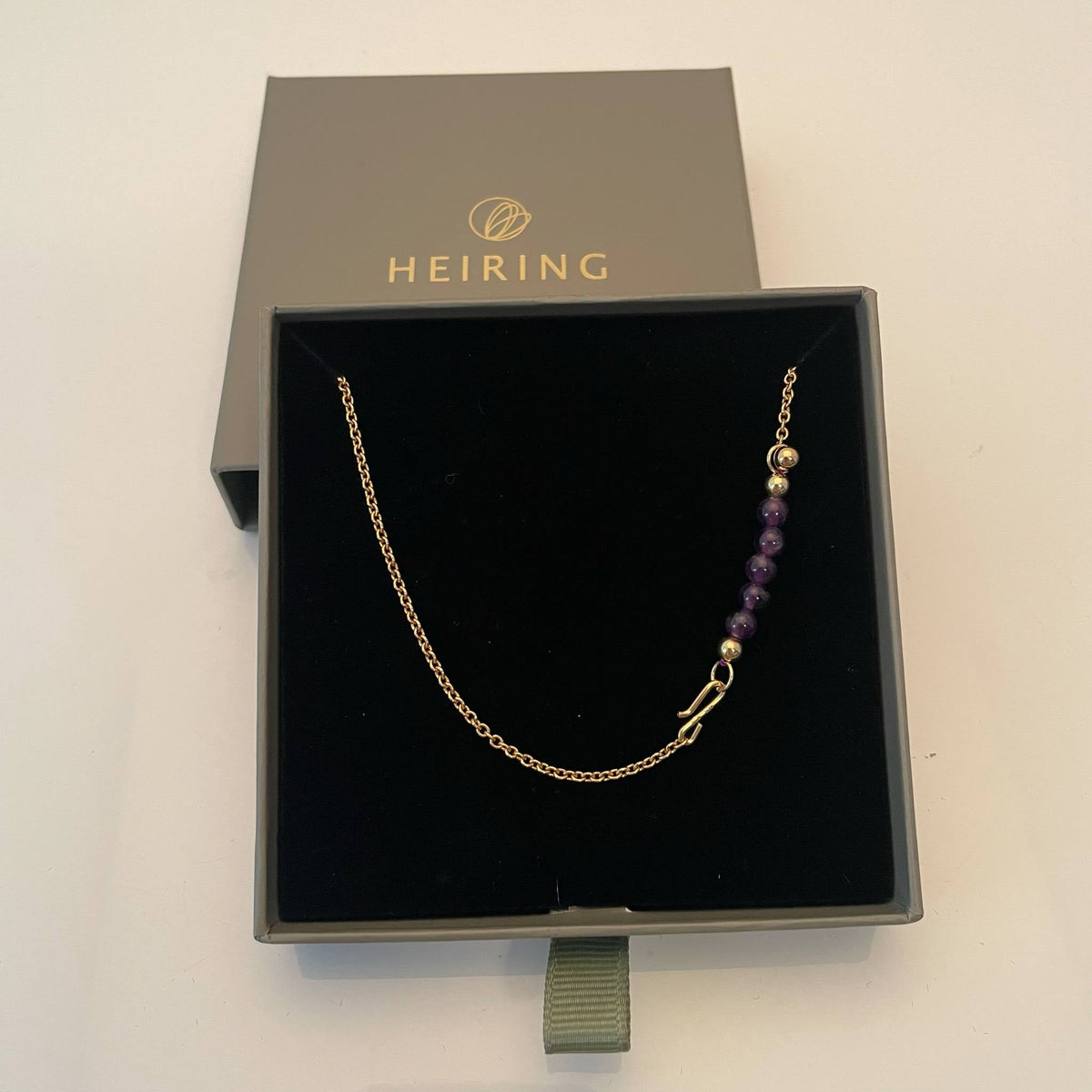 Heiring Multi halskæde med Ametyst top