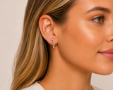 14 kt. Guld ørestik med diamant 0,30 - Model: 10-22178