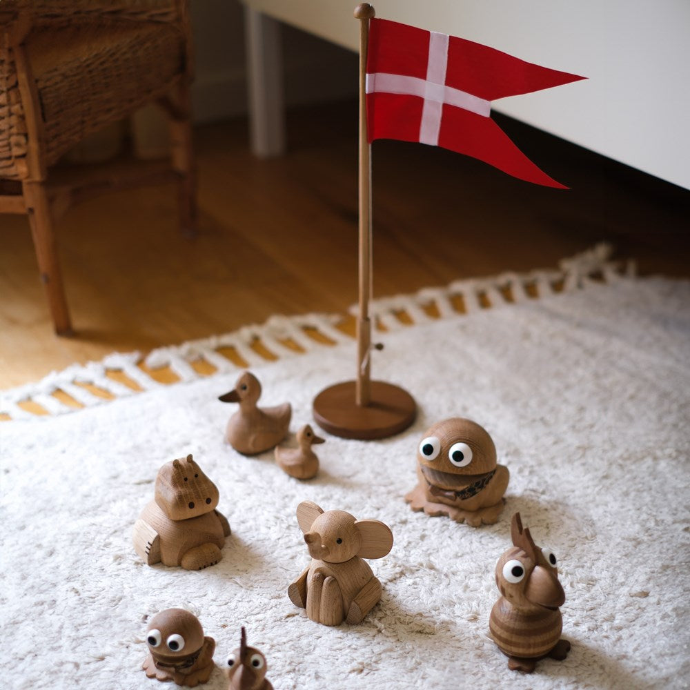 Zilverstad Træ, flagstang 39cm, Egetræ