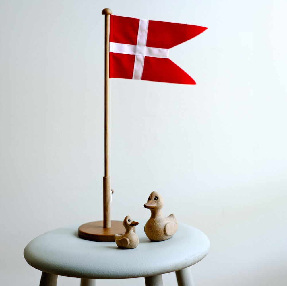 Zilverstad Træ, flagstang 39cm, Egetræ