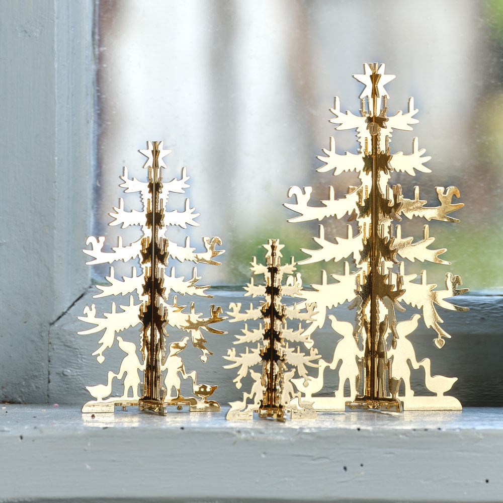 H. C. Andersen Home Grantræet - lille - forgyldt 11cm