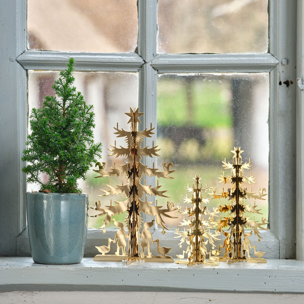 H. C. Andersen Home Grantræet - lille - forgyldt 11cm