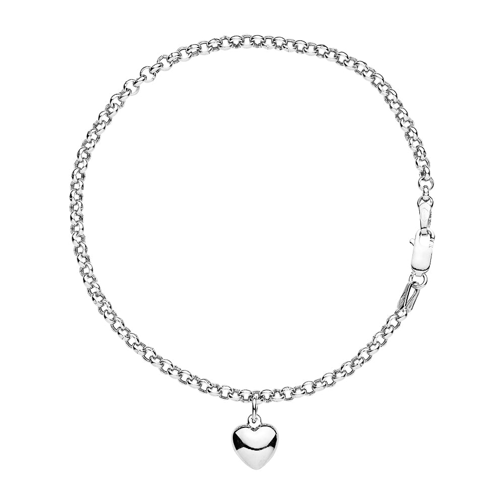 Lund Copenhagen Armbånd ærte med hjerte 16-18cm i sølv – model 9971818