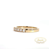 14kt Alliancering med 5 x 0,05 tw/si brillanter - Model: 40-22615
