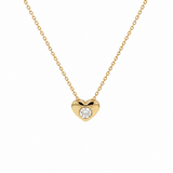 Scrouples - Collier stort hjerte 0,02 H-W/SI 8 kt. rødguld - Model: 33393,45
