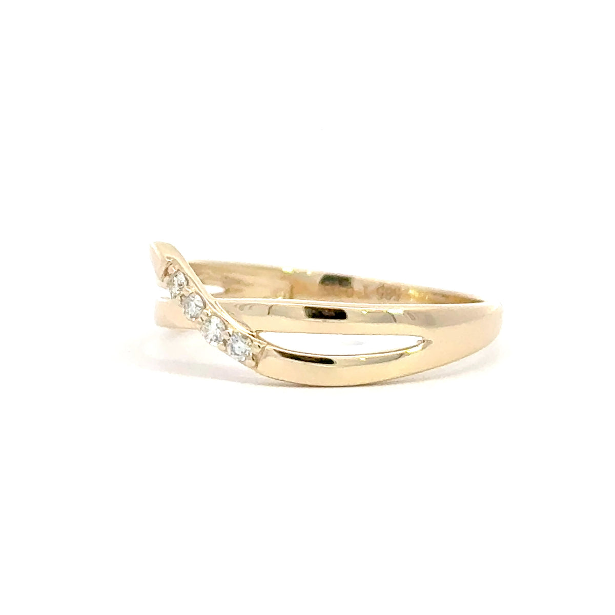 14 kt. guld diamantring med diamant, 0,055ct tw/si - Model: 40-22624